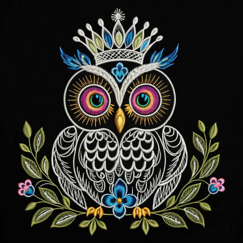 Наш фирменный стиль Нейрострочка. Превью машинной вышивки.