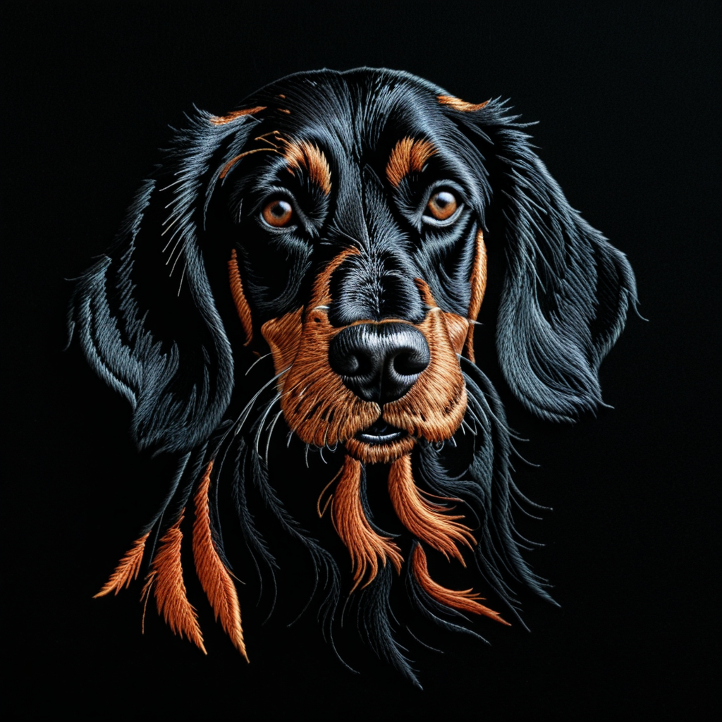 Нейропревью машинной вышивки. Собаки разных пород.