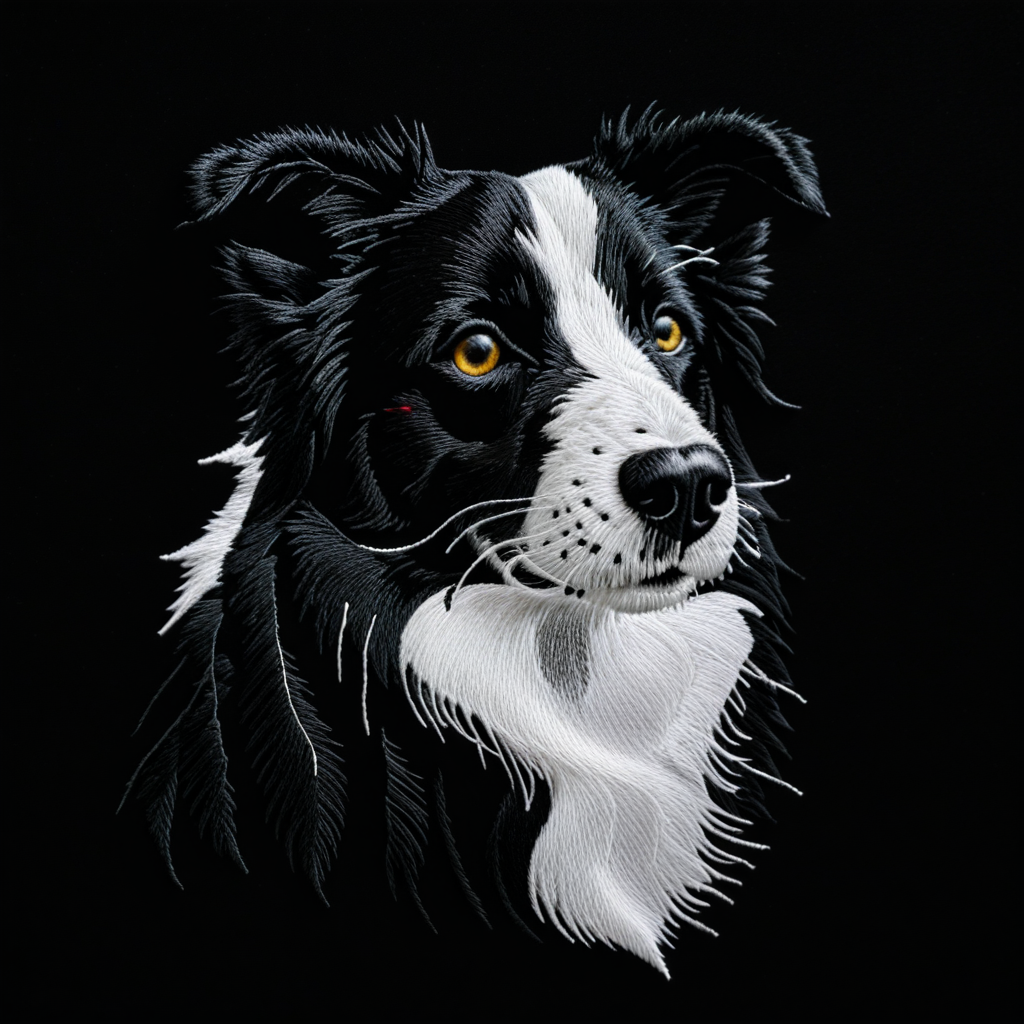 Нейропревью машинной вышивки. Собаки разных пород.