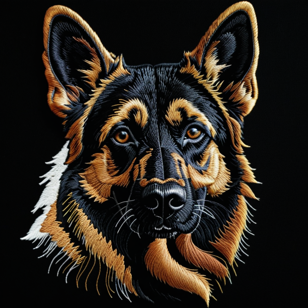 Нейропревью машинной вышивки. Собаки разных пород.