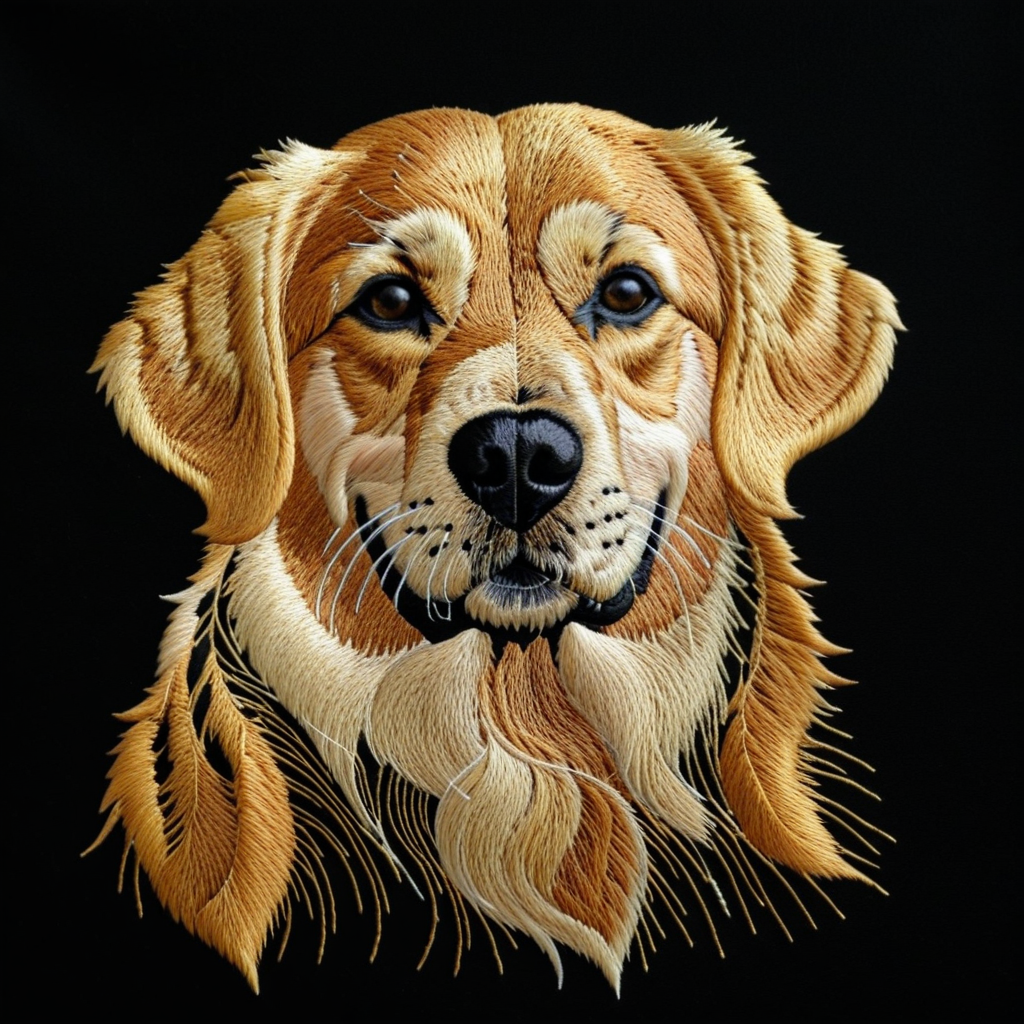 Нейропревью машинной вышивки. Собаки разных пород.