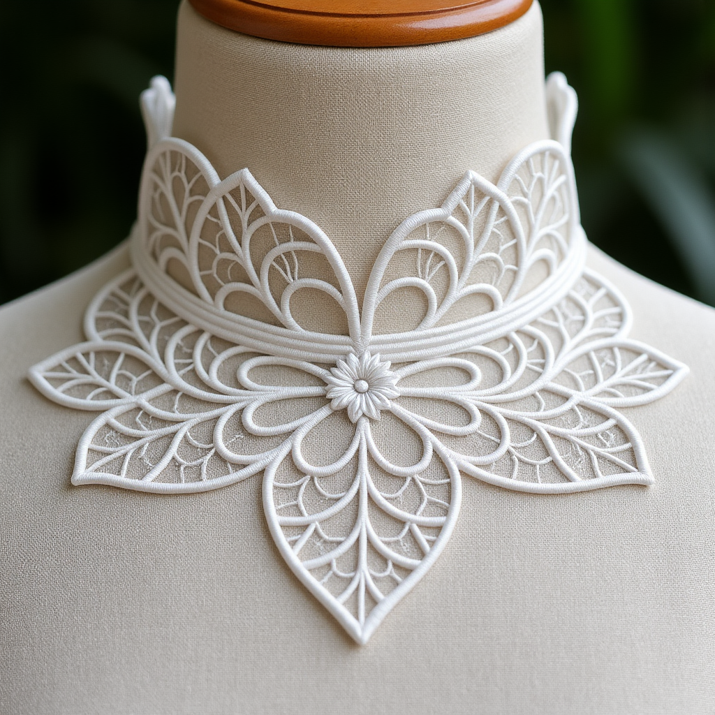 Ришелье FLUX LoRA — ажурная вышивка ришелье нейросеть