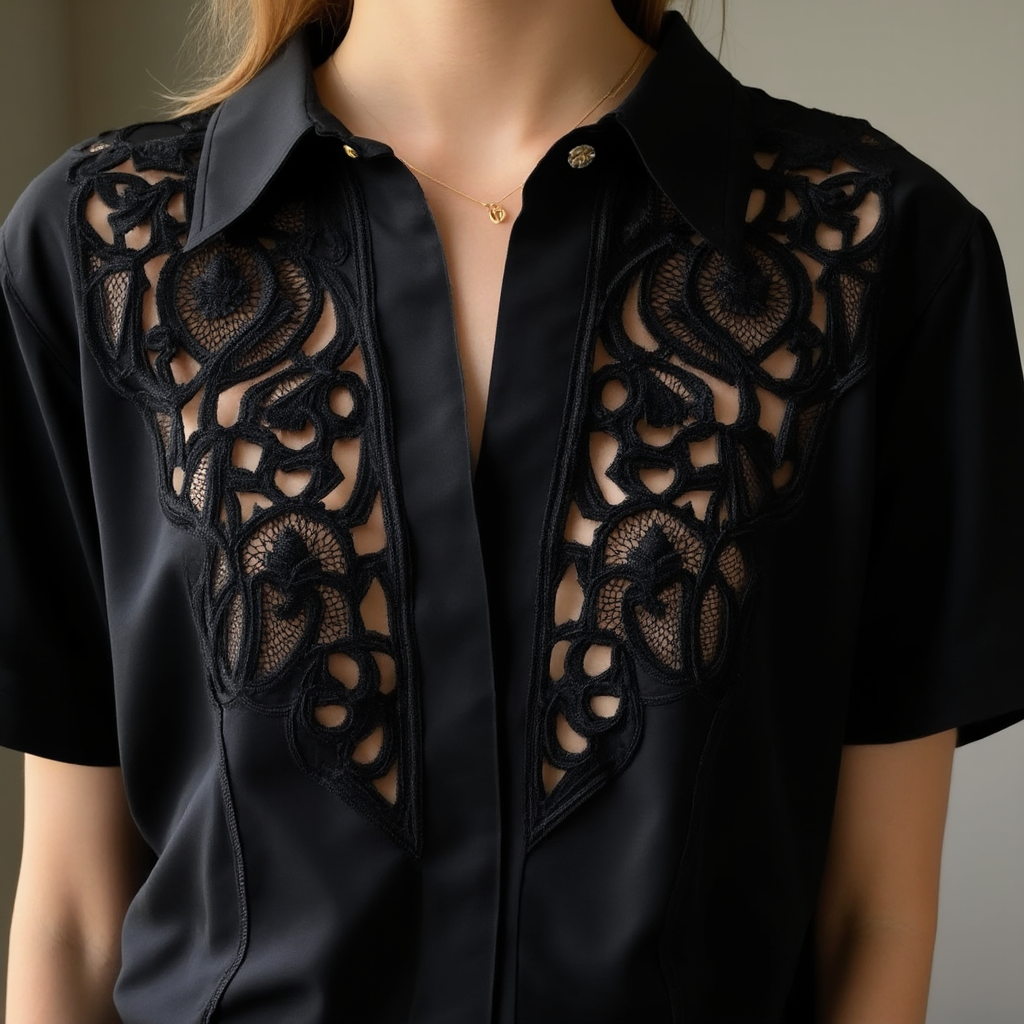 Ришелье FLUX LoRA — ажурная вышивка ришелье нейросеть