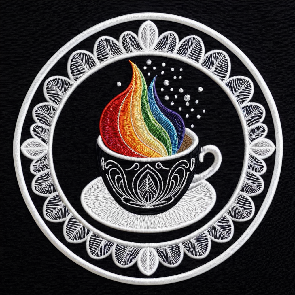 Модель ИИ — Цветочные узоры в машинной вышивке