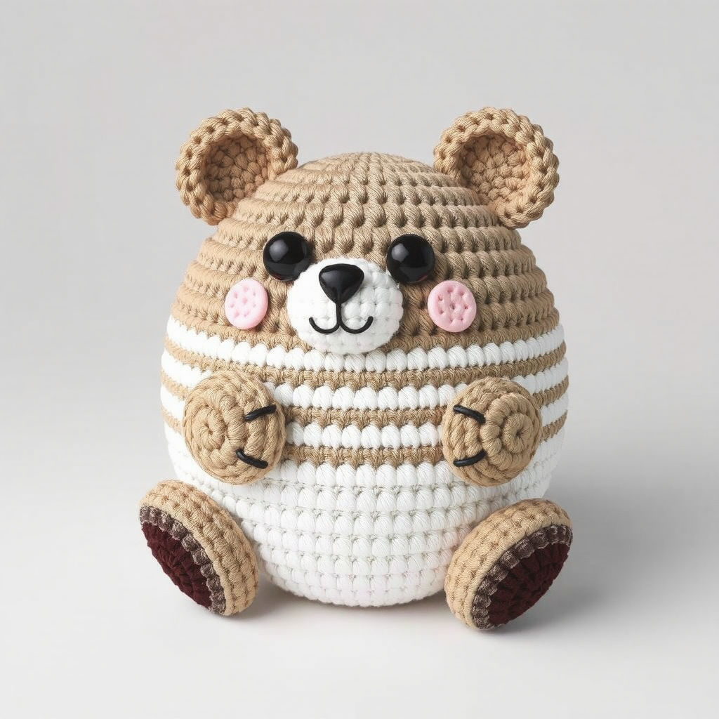 Нейропревью круглых вязаных игрушек. Машинная вышивка.