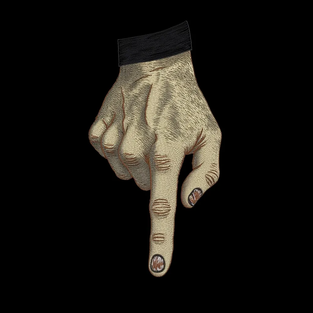 Нейропревью машинной вышивки в стиле Уэнсдей Аддамс.