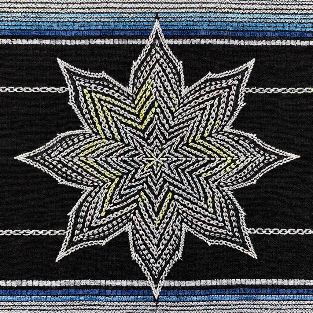 Нейропревью тамбурной вышивки. Машинная вышивка.